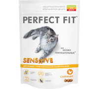 Perfect Fit Sensitive сухой корм для кошек с чувствительным пищеварением курица (Перфект Фит)