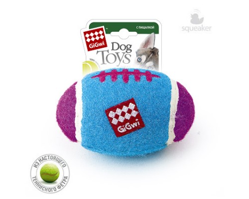 GiGwi Игрушка для собак Мяч с пищалкой Средний