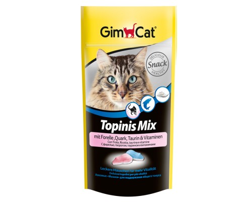 Gimcat Лакомство витаминизированное "Мышки" МИКС: с форелью/творогом/таурином для кошек (Джимпет)