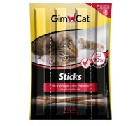 Gimcat Палочки лакомые беззерновые с домашней птицей и кроликом для кошек, 4 шт (Джимпет)