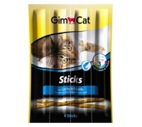 Gimcat Палочки лакомые беззерновые с лососем и форелью для кошек, 4 шт (Джимпет)