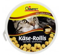 Gimcat Лакомство витаминизированное "Сырные ролики"для кошек (кор.) 100шт (Джимпет)