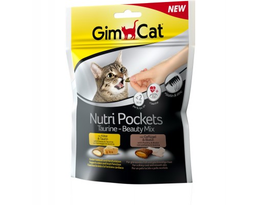 Gimcat Подушечки Нутри Покетс Таурин-Бьюти Микс для кошек (Джимпет)