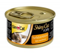 Gimcat Shiny Cat консервы для кошек Тунец с цыпленком (Джимпет)