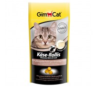 Gimcat Лакомство витаминизированное "Сырные ролики" Кожа+Шерсть для кошек (Джимпет)