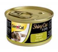 Gimcat Shiny Cat консервы для кошек с Тунцом и травкой (Джимпет)