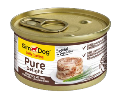 Gimdog Pure Delight консервы для собак Цыплёнок с говядиной (Джимпет)