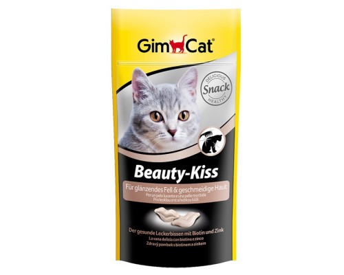 Gimcat Лакомство витаминизированное "Бьюти-Кисс" с биотином и цинком для кошек (Джимпет)
