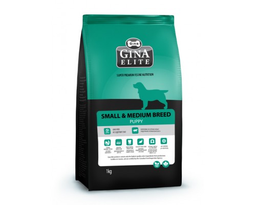 Gina ELITE Корм сухой для щенков, беременных и кормящих собак мелких и средних пород (Джина Small & Medium Breed Puppy)