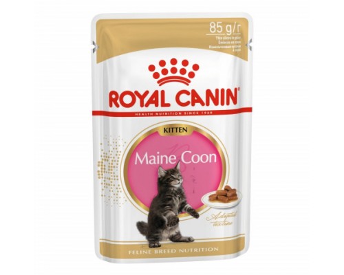 Royal Canin Maine Coon Kitten Корм влажный для котят породы Мэйн Кун до 15 месяцев, соус. Вес: 85 г