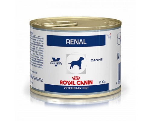 Royal Canin Renal Canine Корм влажный диетический для взрослых собак для поддержания функции почек, паштет. Вес: 200 г