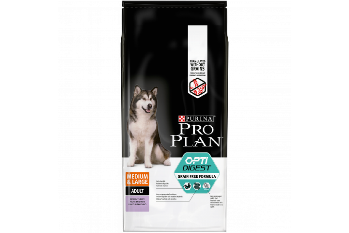 Pro plan для крупных пород. Pro Plan OPTIDIGEST для собак 12 кг. Пурина беззерновой корм для собак. Purina Pro Plan индейка 12. Корм Purina Pro Plan беззерновой для собак.