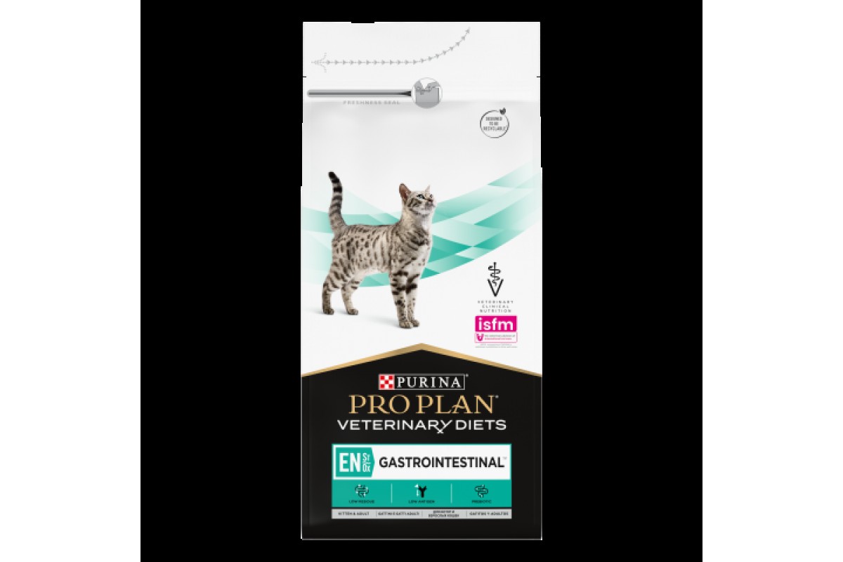 Купить Pro Plan Veterinary Diets EN St/Ox Gastrointestinal сухой корм для  взрослых кошек и котят при расстройствах пищеварения. Вес: 1,5 кг в  интернет зоомагазине