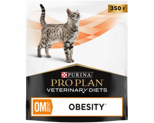 Pro Plan Veterinary Diets OM ST/OX Obesity Mangement сухой корм для кошек диетический для снижения избыточной массы тела. Вес: 350 г
