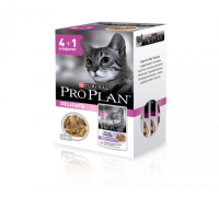 Pro Plan Delicate влажный корм для кошек с чувствительным пищеварением, индейка и ягненок. Вес: 4+1