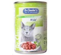 Dr.Clauder's консервы для кошек с дичью. Вес: 415 г