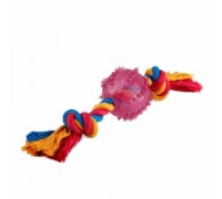 Homepet игрушка для собак Мяч с шипами на канате 25 см