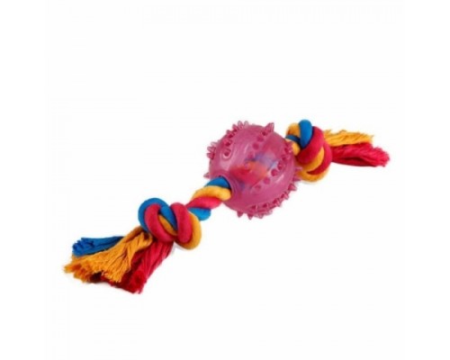 Homepet игрушка для собак Мяч с шипами на канате 25 см