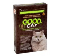 GOOD CAT Мультивитаминное лакомcтво для Кошек "ЗДОРОВЬЕ ШЕРСТИ И КОЖИ" 90 таб