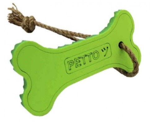 GoSi игрушка-массажер для десен "Кость" для собак (18 см., Зеленый)