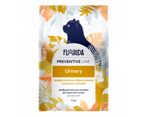 FLORIDA Urinary сухой корм для кошек "Профилактика образования мочевых камней". Вес: 1,5 кг