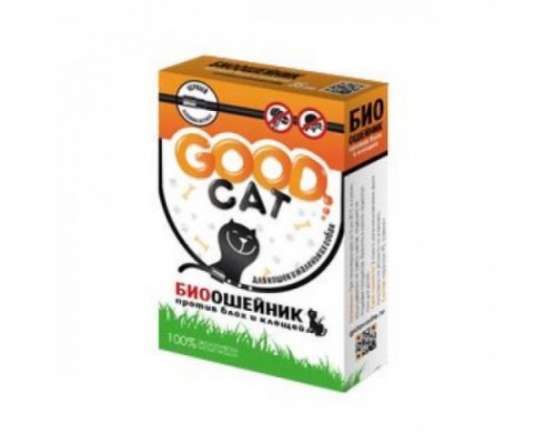 GOOD Cat БИОошейник Антипаразитарный д/кошек от блох и клещей, черный