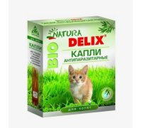 Биокапли антипаразитарные Natura Delix BIO с алоэ-вера, для котят