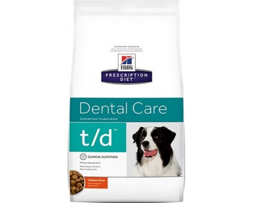 Hills Presсription Diet Canine t/d сухой корм для собак T/D профилактика заболеваний полости рта (Хиллс). Вес: 3 кг