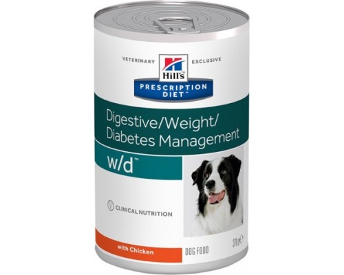 Hills Presсription Diet Canine w/d консервы для собак W/D профилактика сахарного диабета, запоров, колитов (Хиллс). Вес: 370 г