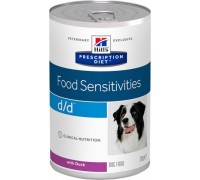 Hills Presсription Diet d/d Canine Duck консервы для собак D/D Утка профилактика пищевых аллергий (Хиллс). Вес: 370 г