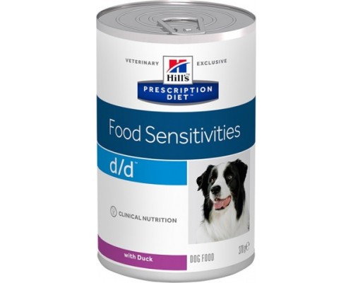 Hills Presсription Diet d/d Canine Duck консервы для собак D/D Утка профилактика пищевых аллергий (Хиллс). Вес: 370 г