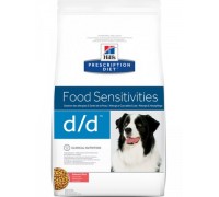 Hill's Presсription Diet d/d Food Sensitivities сухой диетический корм для собак для поддержания здоровья кожи и при пищевой аллергии лосось и рис