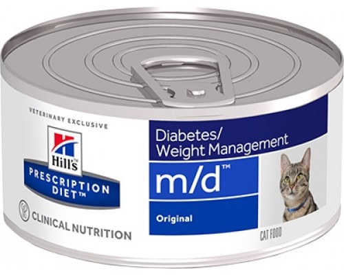 Hills Presсription Diet Feline m/d Minced with Liver консервы для кошек M/D профилактика сахарного диабета (Хиллс). Вес: 156 г