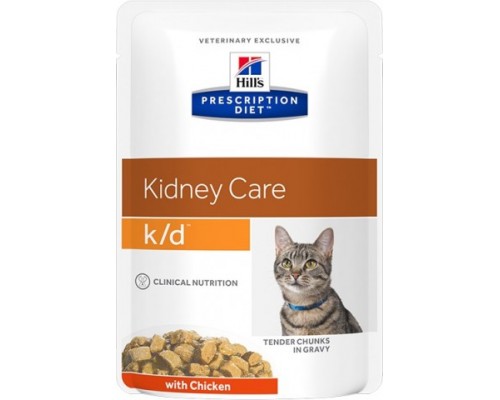 Hills Presсription Diet k/d Feline с курицей пауч для кошек K/D профилактика заболеваний почек (Хиллс). Вес: 85 г