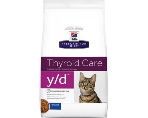 Hills Presсription Diet y/d Feline сухой для кошек Y/D профилактика гипертиреоза (Хиллс). Вес: 1,5 кг