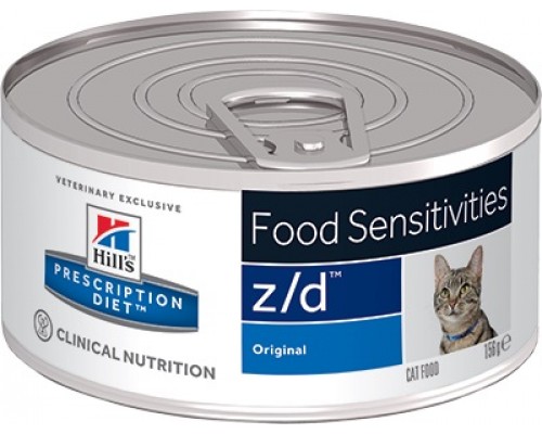 Hills Presсription Diet z/d Feline ULTRA Allergen-Free консервы для кошек Z/D профилактика острых пищевых аллергий (Хиллс). Вес: 156 г