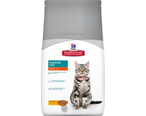 Hills Science Plan Feline Adult Indoor Cat Chicken сухой корм для кошек Индор живущие в помещении (Хиллс). Вес: 300 г