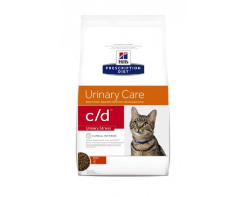 Hills Presсription Diet c/d Urinary Stress Курица сухой корм для кошек C/D профилактика МКБ при стрессе (Хиллс). Вес: 400 г