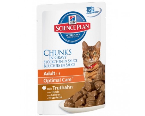 Hills Science Plan Feline Adult с Индейкой Пауч для кошек (Хиллс). Вес: 85 г