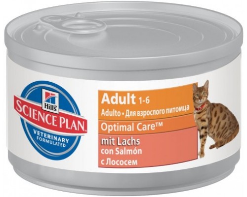 Hills Science Plan Feline Adult с Лососем консервы для кошек (Хиллс). Вес: 82 г