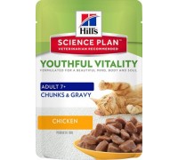 Hills Science Plan Youthful Vitality аппетитные кусочки в соусе для кошек старше 7 лет пауч Курица (Хиллс). Вес: 85 г
