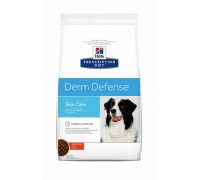 Hill's Presсription Diet Derm Defense Canine с Курицей (17%) - полноценный диетический рацион для поддержания функции кожи при дерматитах или избыточной потери шерсти у взрослых собак