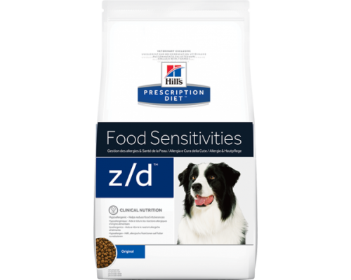 Hills Presсription Diet Canine z/d сухой корм для собак лечение и диагностика пищевых аллергий (Хиллс). Вес: 3 кг
