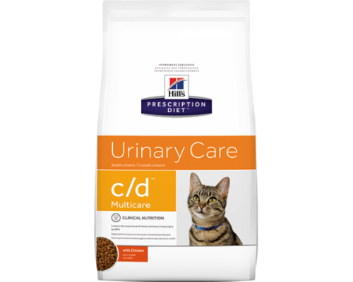 Hills Presсription Diet c/d Multicare Feline Курица сухой корм для кошек C/D профилактика МКБ (Хиллс). Вес: 400 г