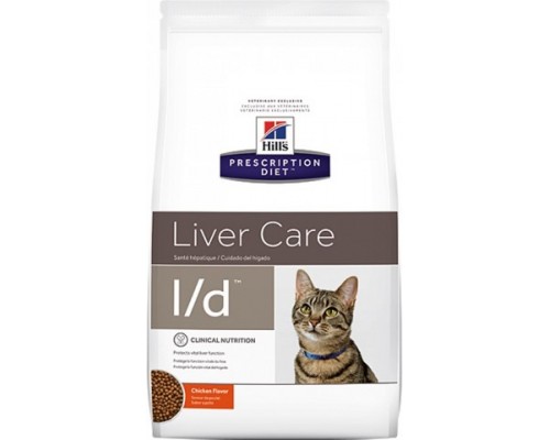 Hills Presсription Diet l/d Liver Care сухой диетический корм для кошек для поддержания здоровья печени Курица (Хиллс). Вес: 1,5 кг