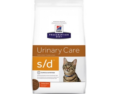 Hills Presсription Diet s/d Feline сухой корм для кошек S/D лечение МКБ (струвиты) (Хиллс). Вес: 1,5 кг
