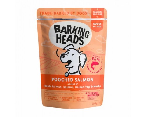 Barking Heads Пауч для Cобак с лососем и сардинами "Мисочку оближешь" (Pooched Salmon). Вес: 300 г