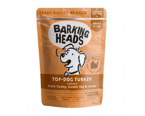 Barking Heads Пауч для собак с индейкой "Бесподобная индейка" (Top Dog Turkey). Вес: 300 г