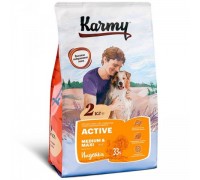 KARMY сухой корм Актив Медиум и Макси для собак средних и крупных пород, подверженных повышенных физическим нагрузкам Индейка. Вес: 2 кг