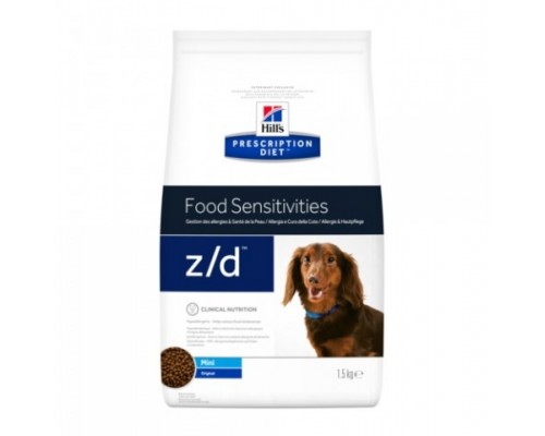 Hills Presсription Diet z/d Mini сухой диетический гипоаллергенный корм для собак при пищевой аллергии (Хиллс). Вес: 1,5 кг